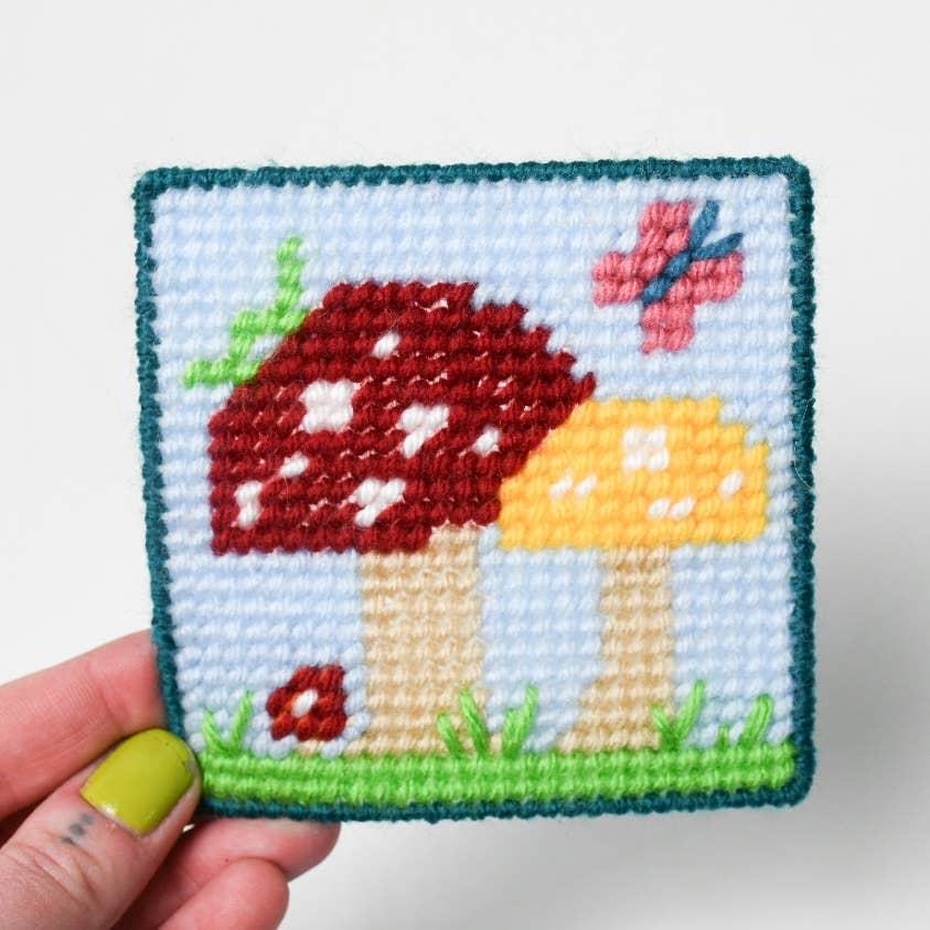 Mushroom Patch Needlepoint Kit