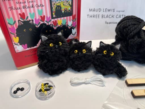 Black Cat Pom Pom Kit