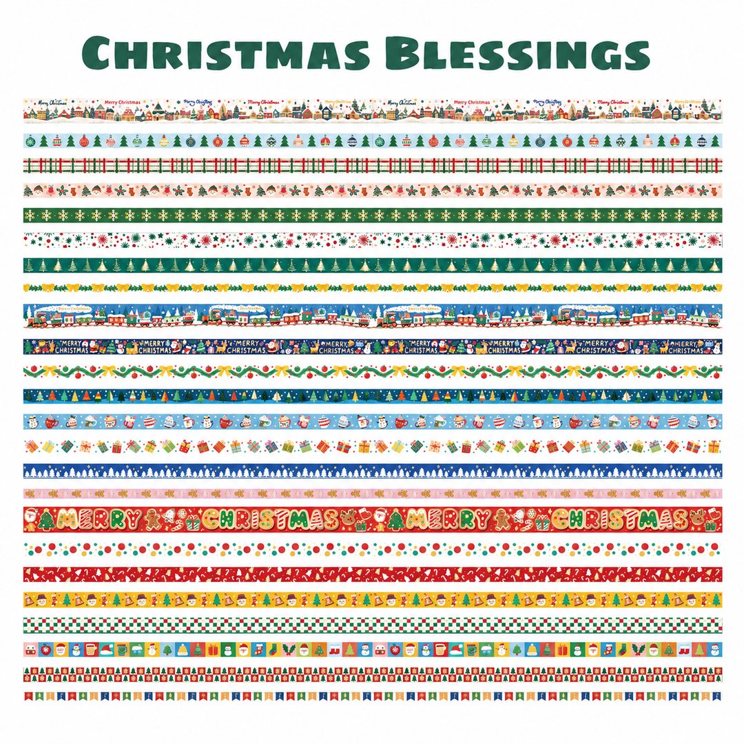 Christmas Washi Tape Set - 24 Rolls