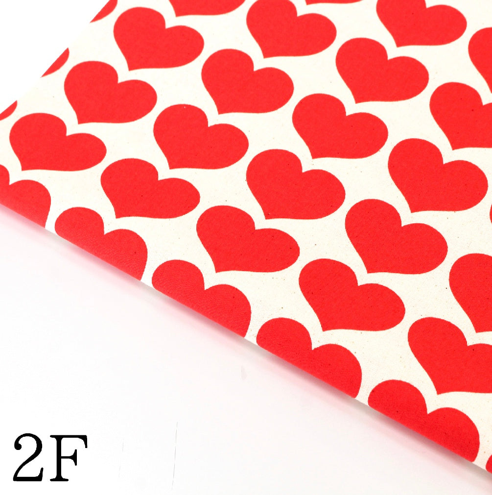 Color Palette Hearts by the 1/4 Yard - Red