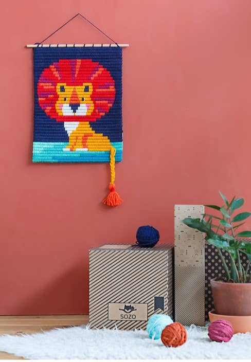 Lion Wall Art Embroidery Kit