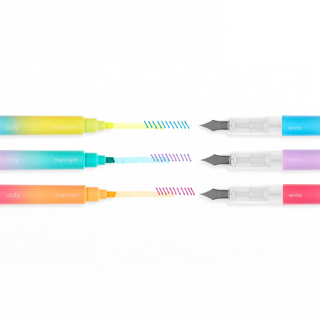 Writer's Duo: Double-Ended Fountain Pens & Highlighters