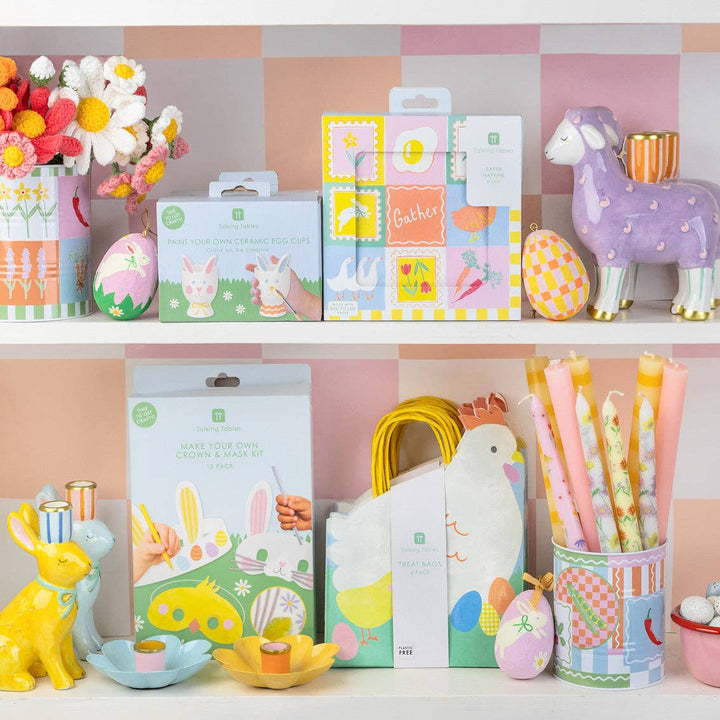 Hand-Painted Lamb Ceramic Candle Holder | Easter Decor |