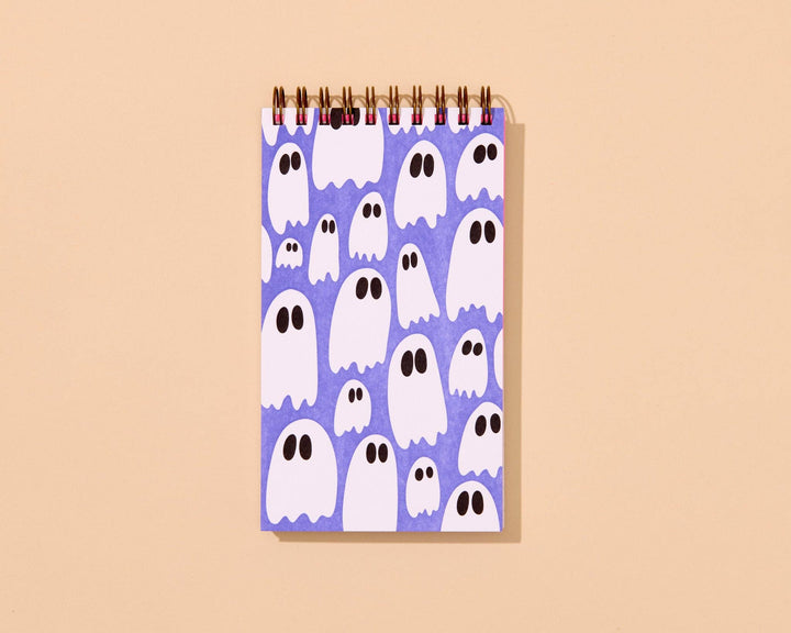 Letterpress Small Spiral Notebook—Ghosts, Ghouls (Halloween)