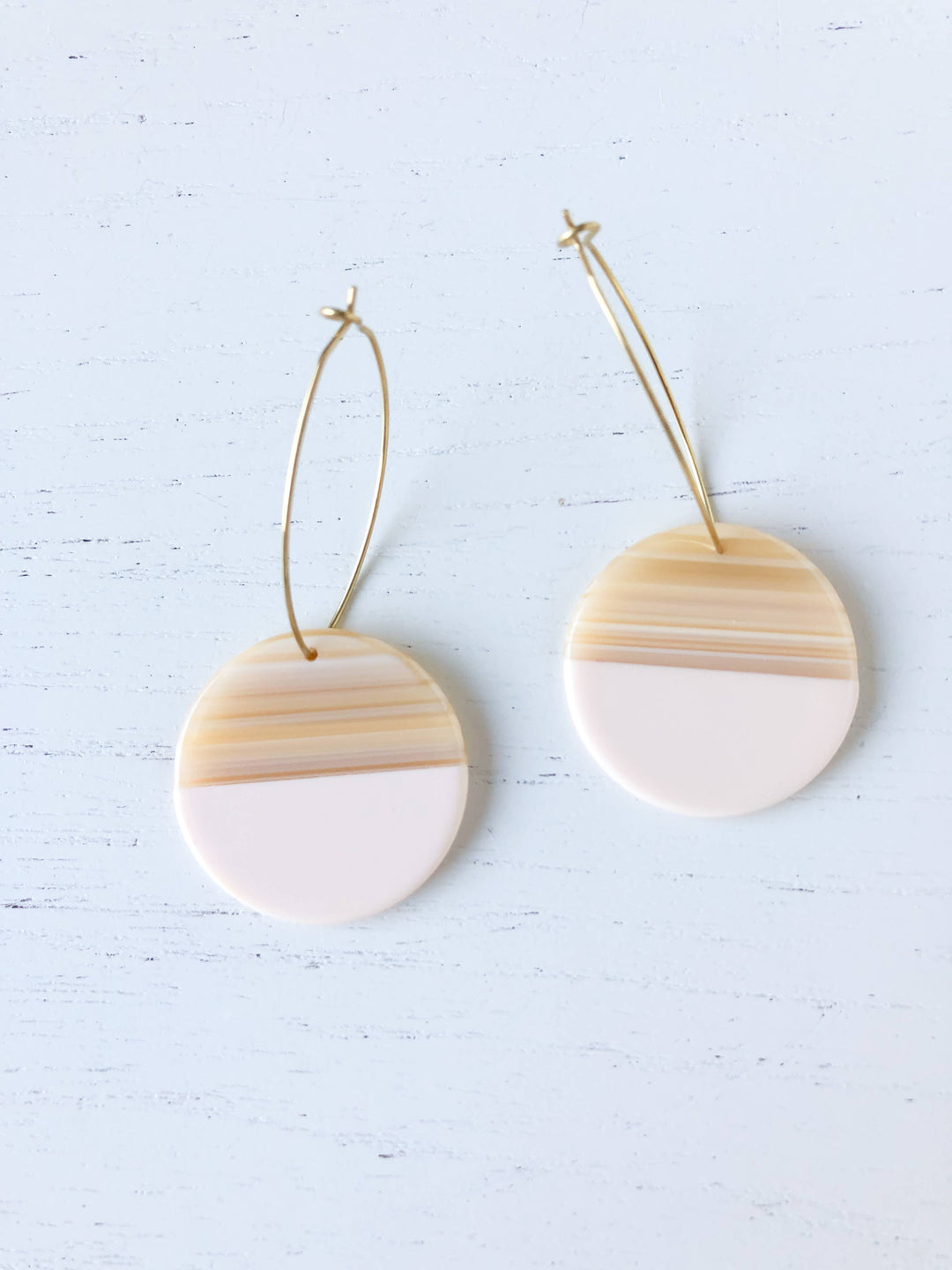 The Maddy Roundies - Cream Earrings