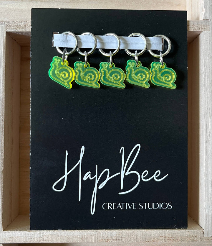 SLOW IT DOWN SNAILS Stitch Marker Set