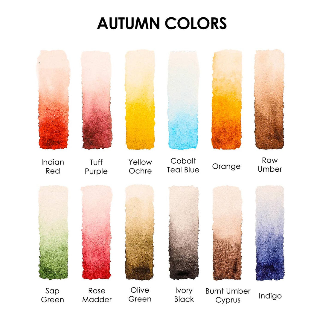 Watercolor Pocket Set of 12 - Autumn Colors