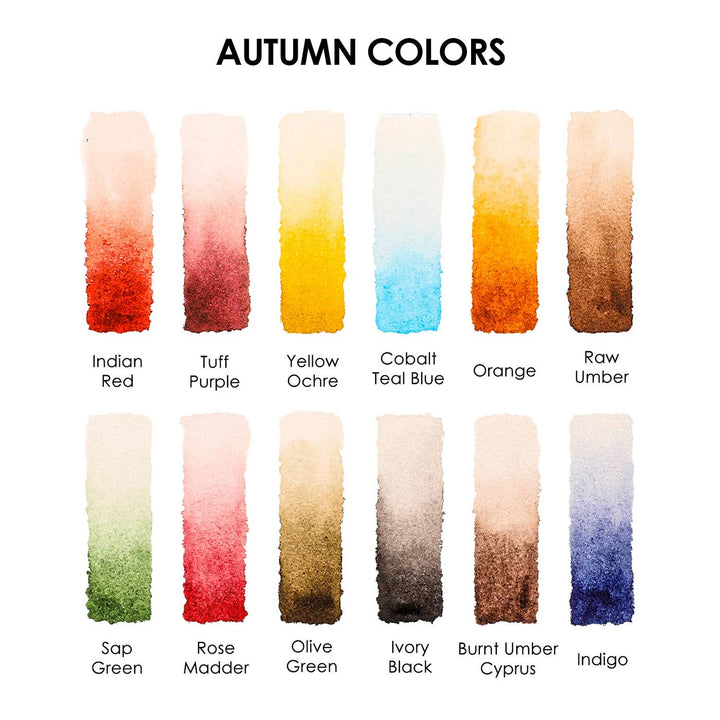 Watercolor Pocket Set of 12 - Autumn Colors