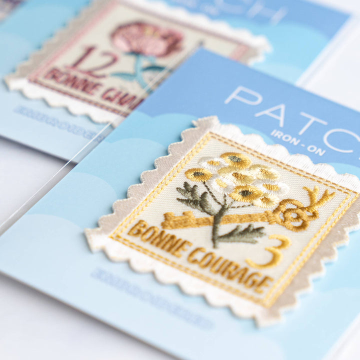 Vintage Stamps - Iron on Patch