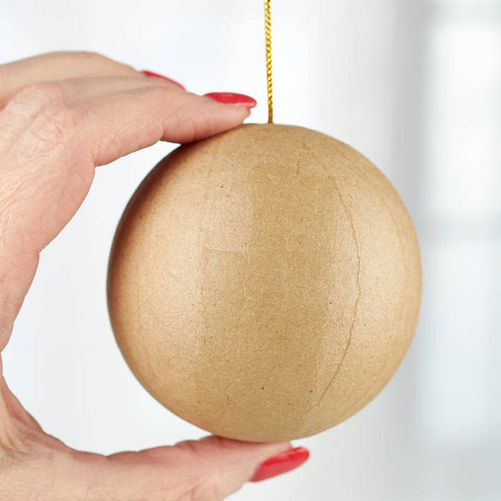 3" Paper Mache Ball Ornament