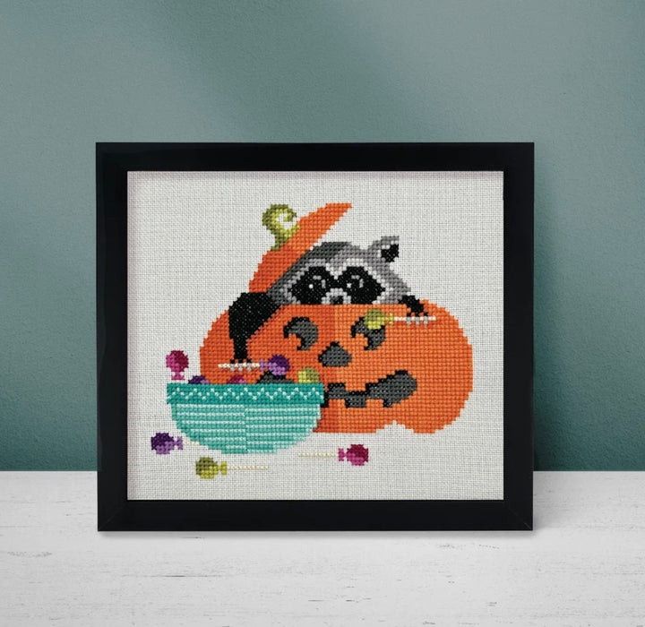 Snack-O-Lantern Cross Stitch Pattern