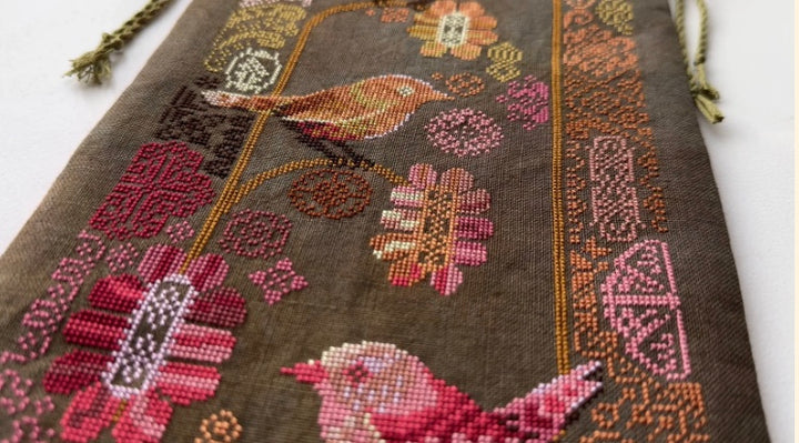 Pink Wren Cross Stitch Pattern