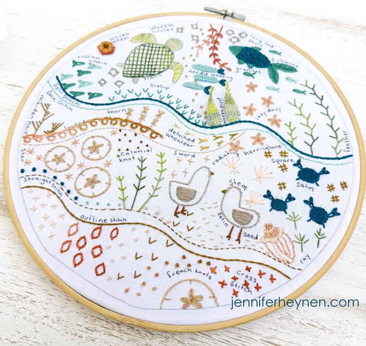 Shoreline Embroidery Sampler
