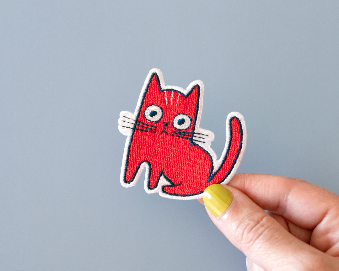 Red Cat Iron-On Patch