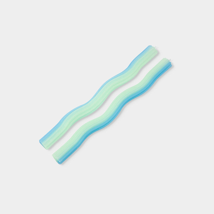 Wiggle Candles - Mint (2 Pack) - 11" Vibrant Taper Candles