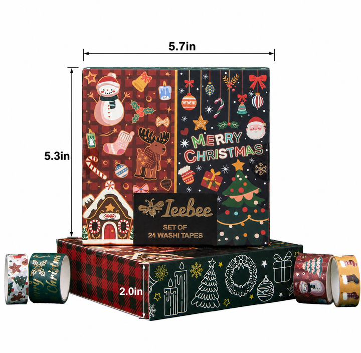 Christmas Washi Tape Set - 24 Rolls