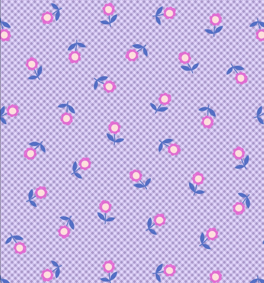 Patchwork Joy by the 1/4 Yard - Micro Gingham Lavender