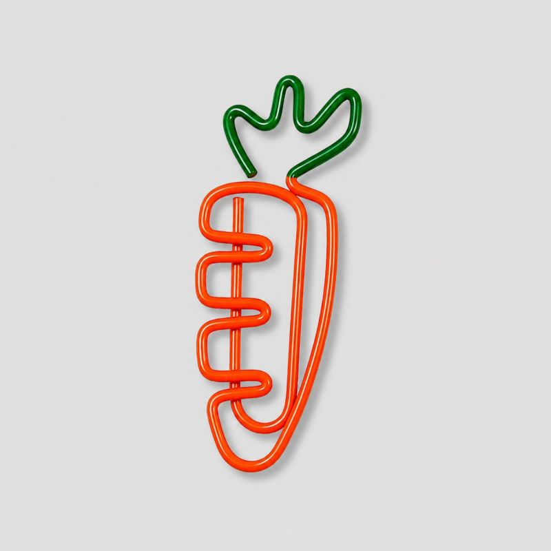 10PCS Creative Vegetable Series Carrot Shape Paper Clips