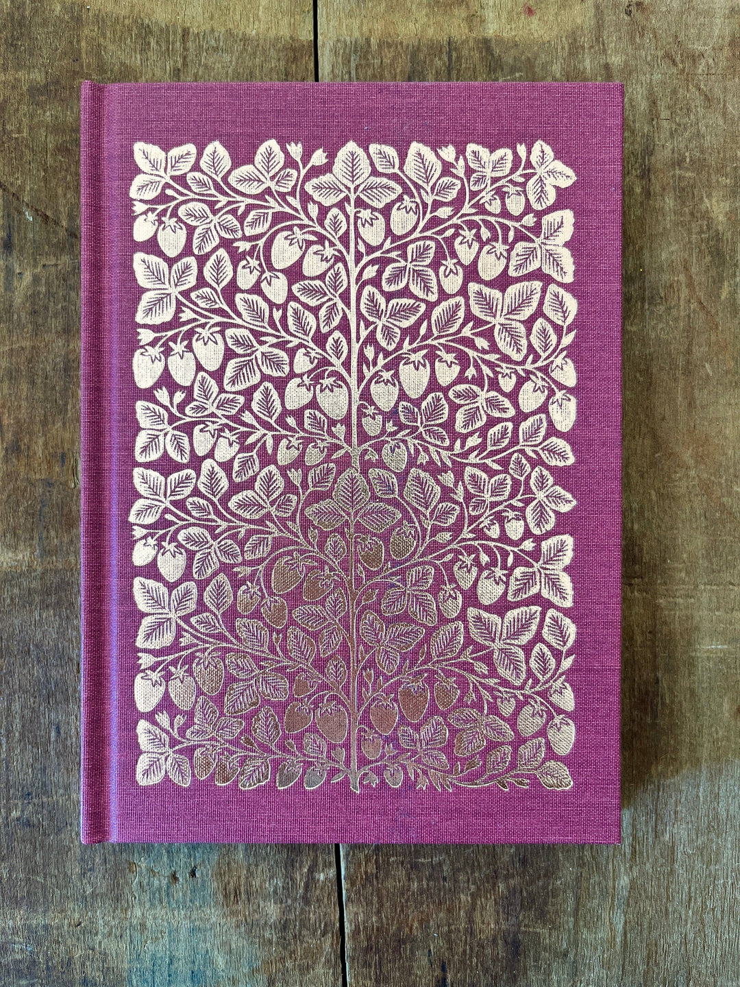 Foil Stamped Linen Journal: Soft Burgundy