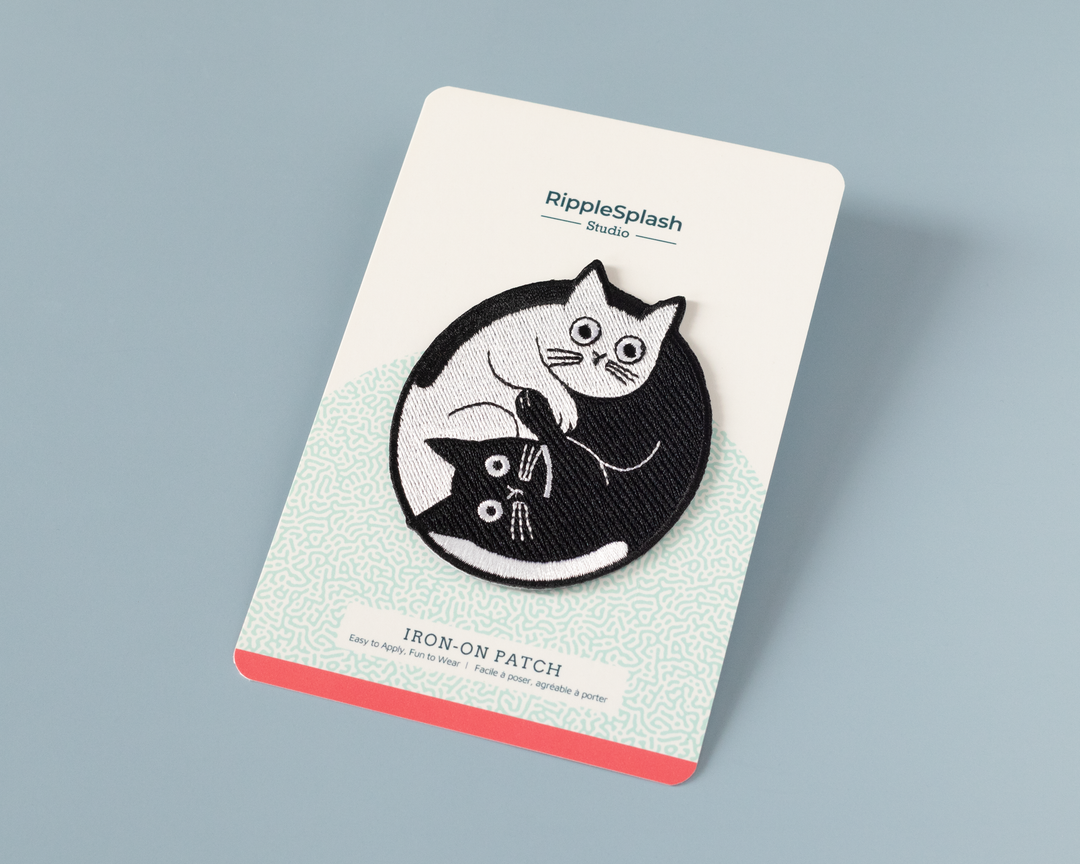 Yin-Yang Cats Iron-On Patch