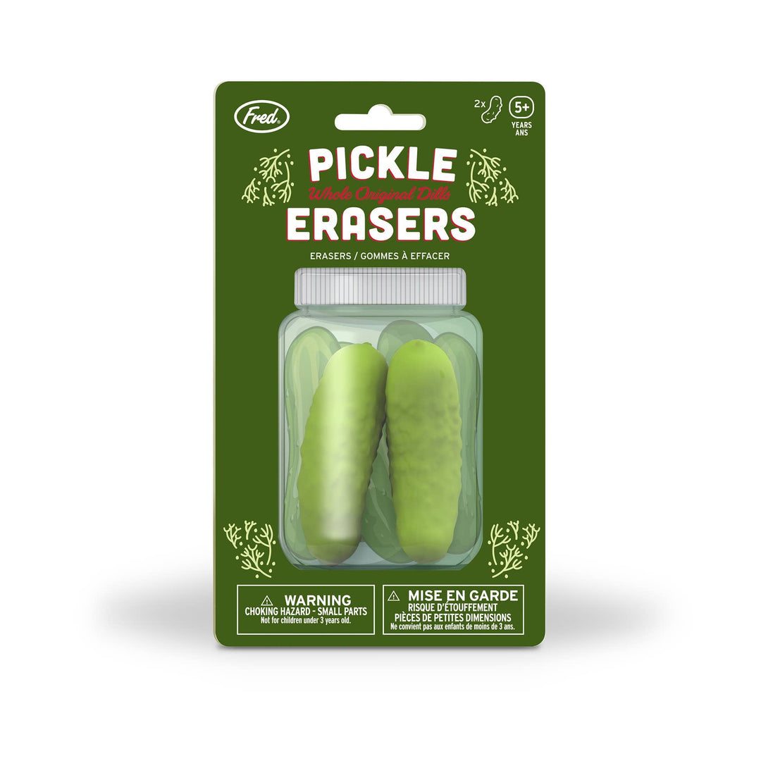 Pickle Erasers - Carded - Set of 2