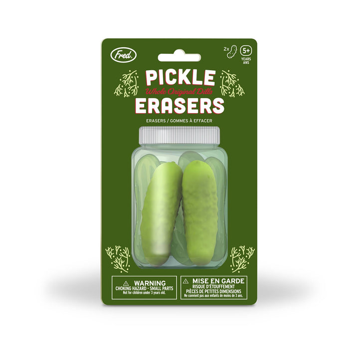 Pickle Erasers - Carded - Set of 2