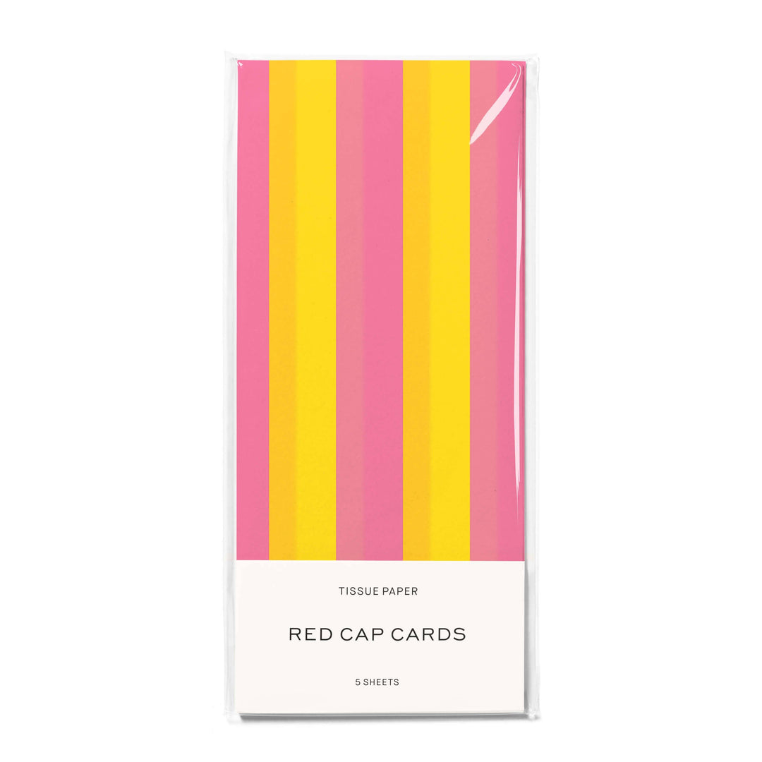 Pink and Yellow Stripes tissue paper