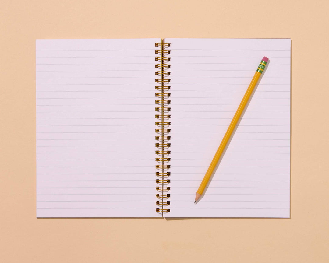 Letterpress A5 Lined Spiral Notebook—Pickles (Top Seller)