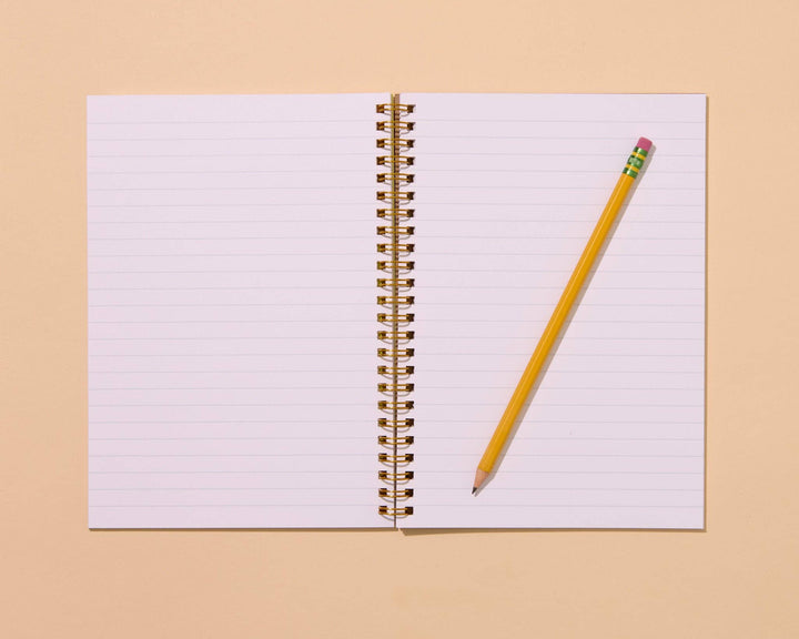 Letterpress A5 Lined Spiral Notebook—Sardine Fish