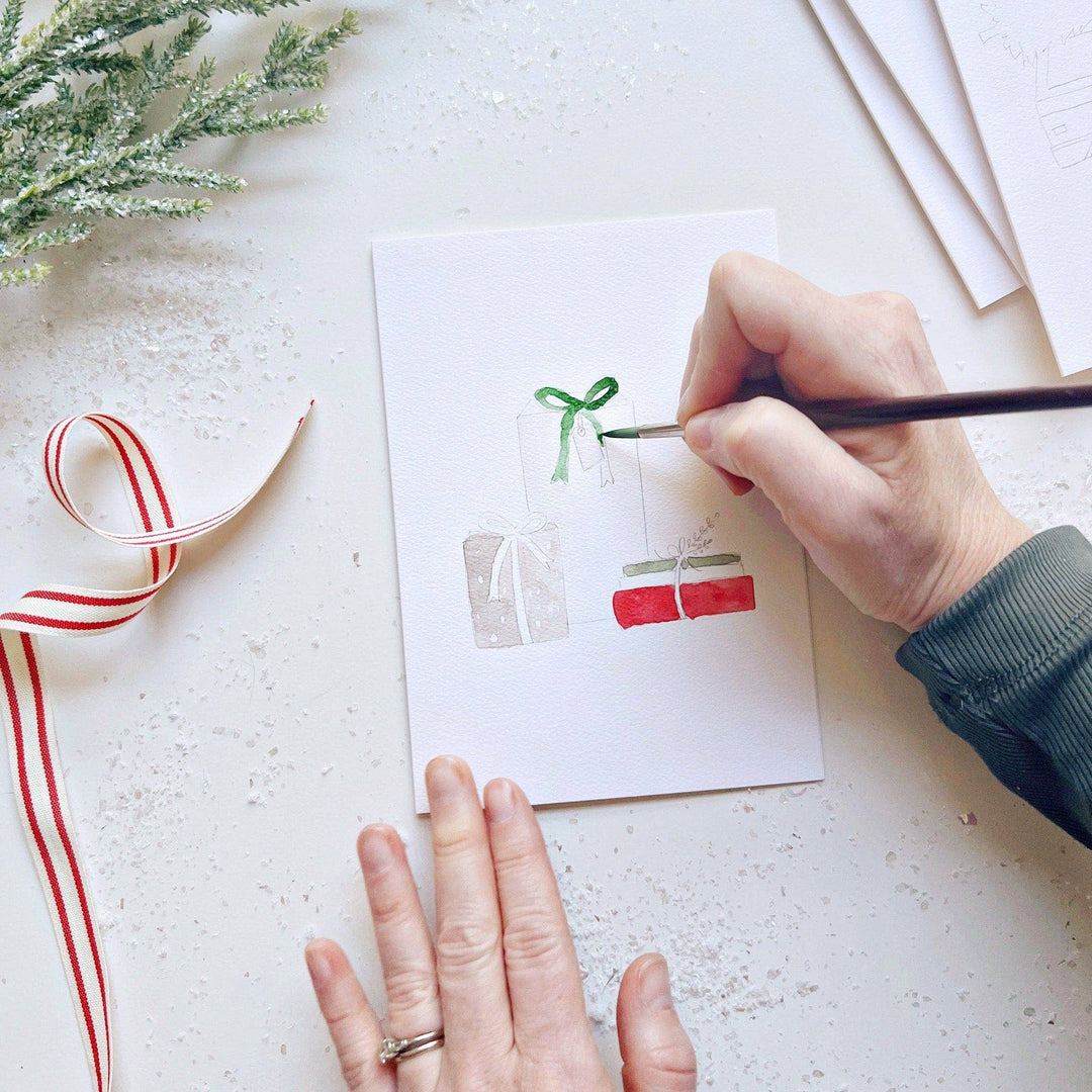 Christmas Cheer Paintable Notecards