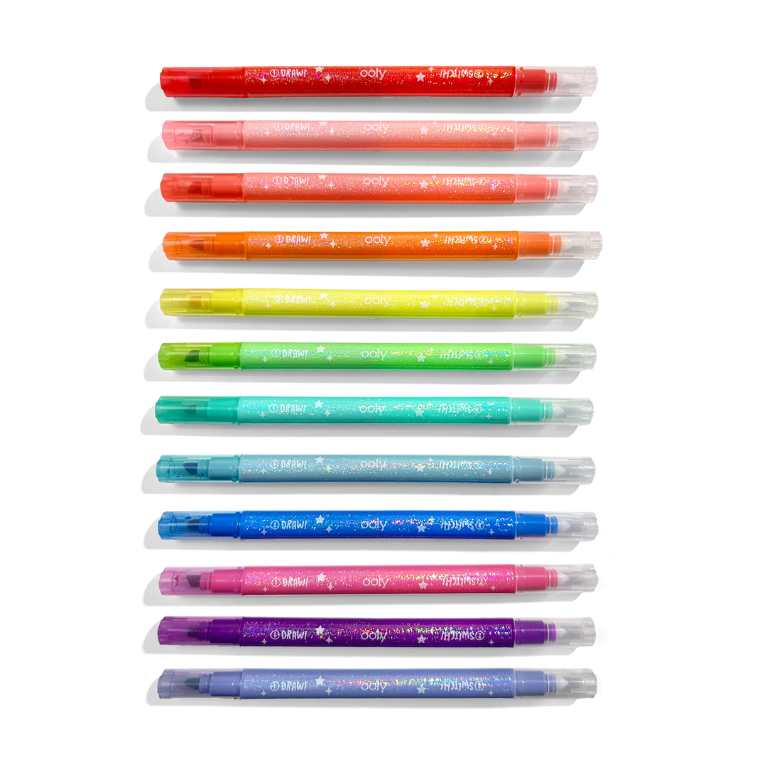Switch-eroo!: Sparkle Glittery Color-Changing Markers