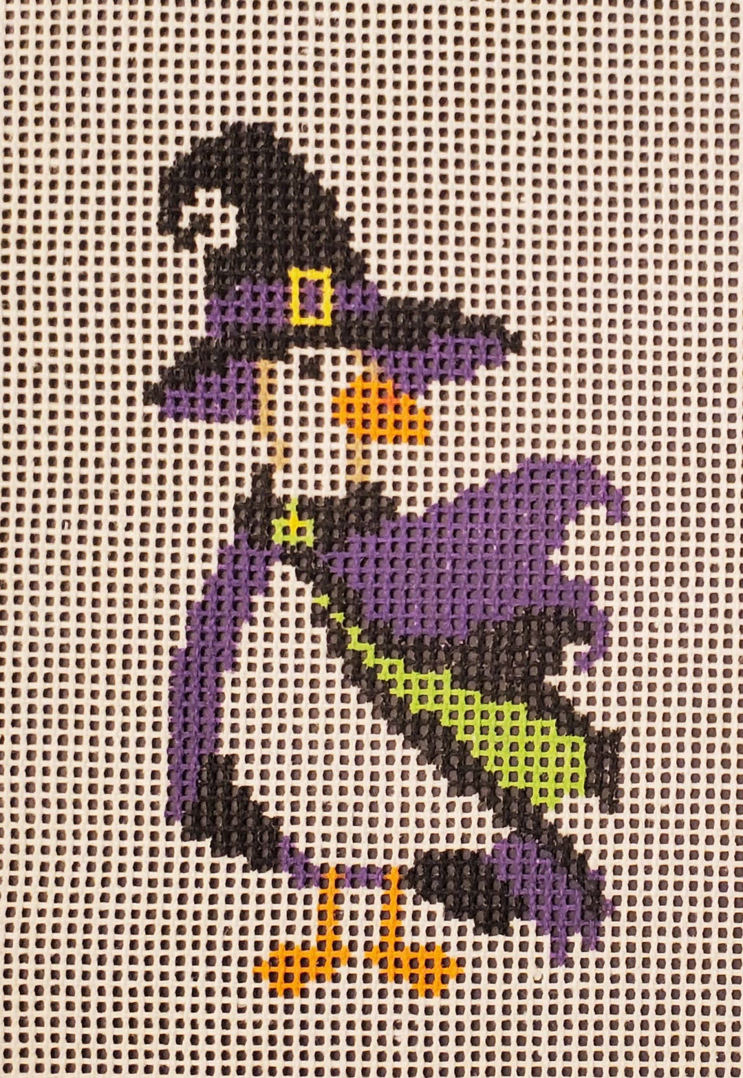 Halloween goose needlepoint hand painted canvas