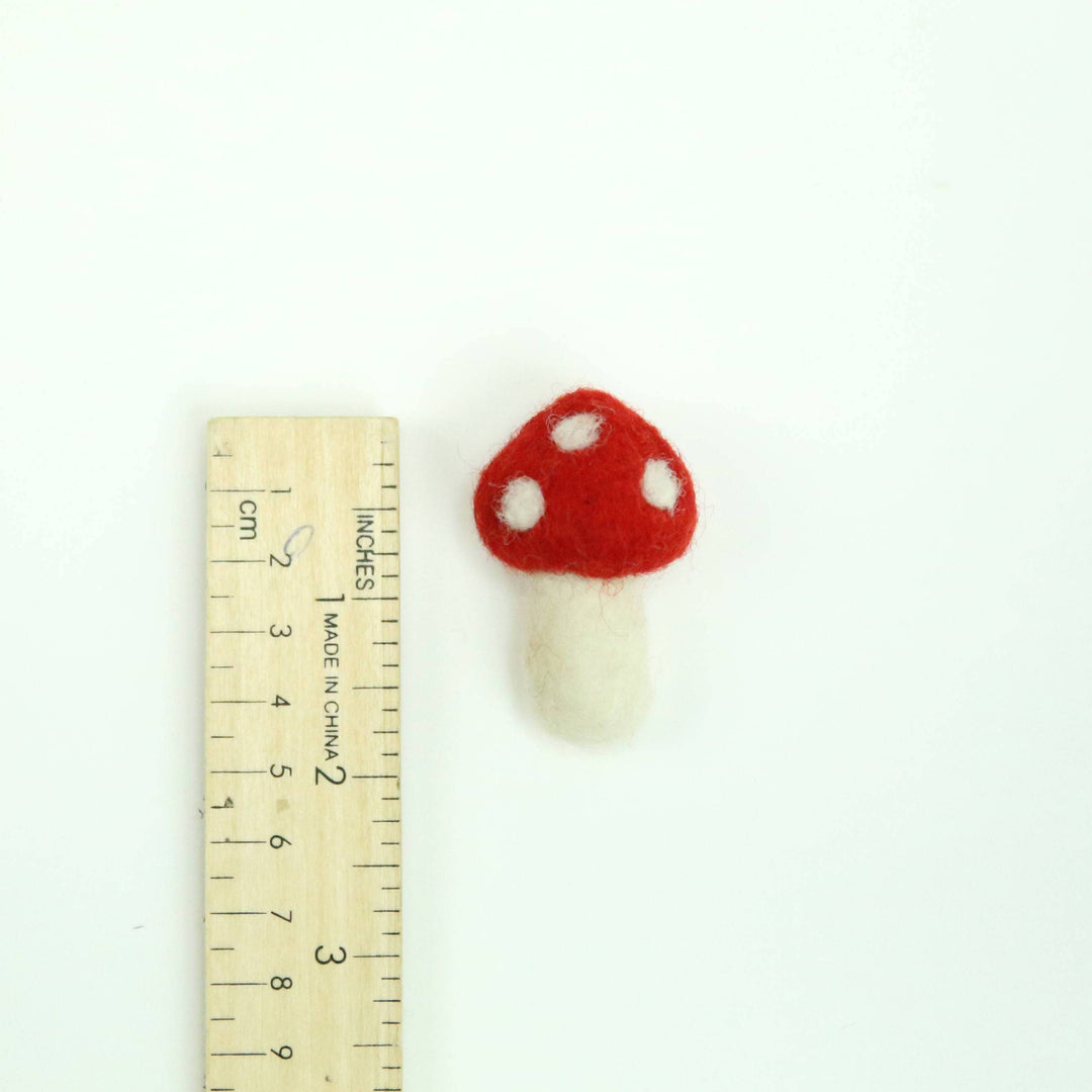 Mini Felt Mushrooms