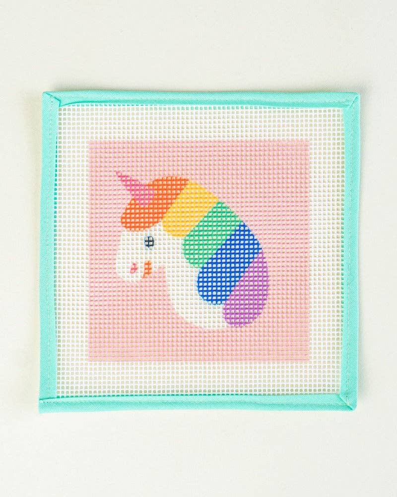 Rainbow Unicorn - Needlepoint Kit for Kids