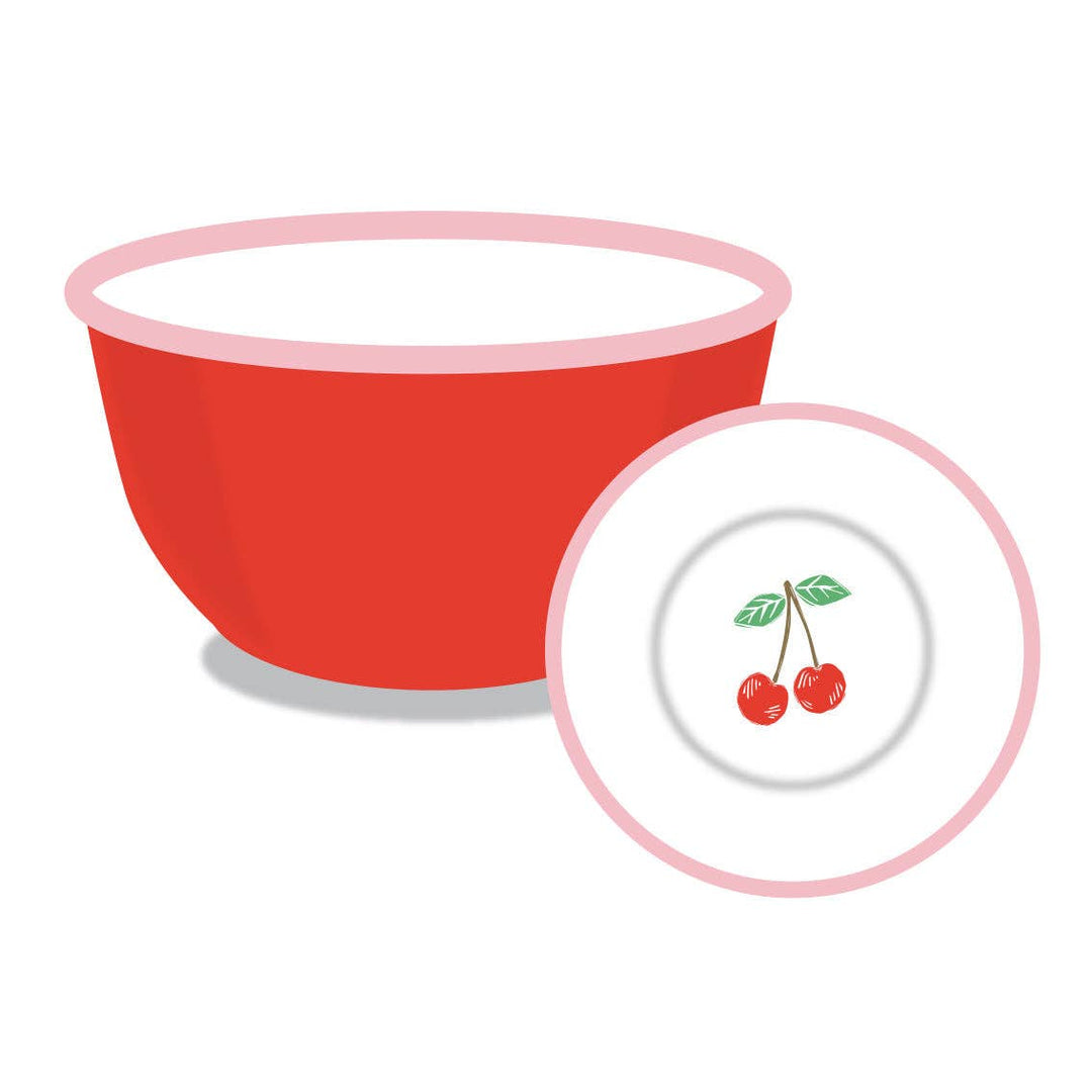 Cherry Red Enamel Bowl - 10cm | Valentines Decor |
