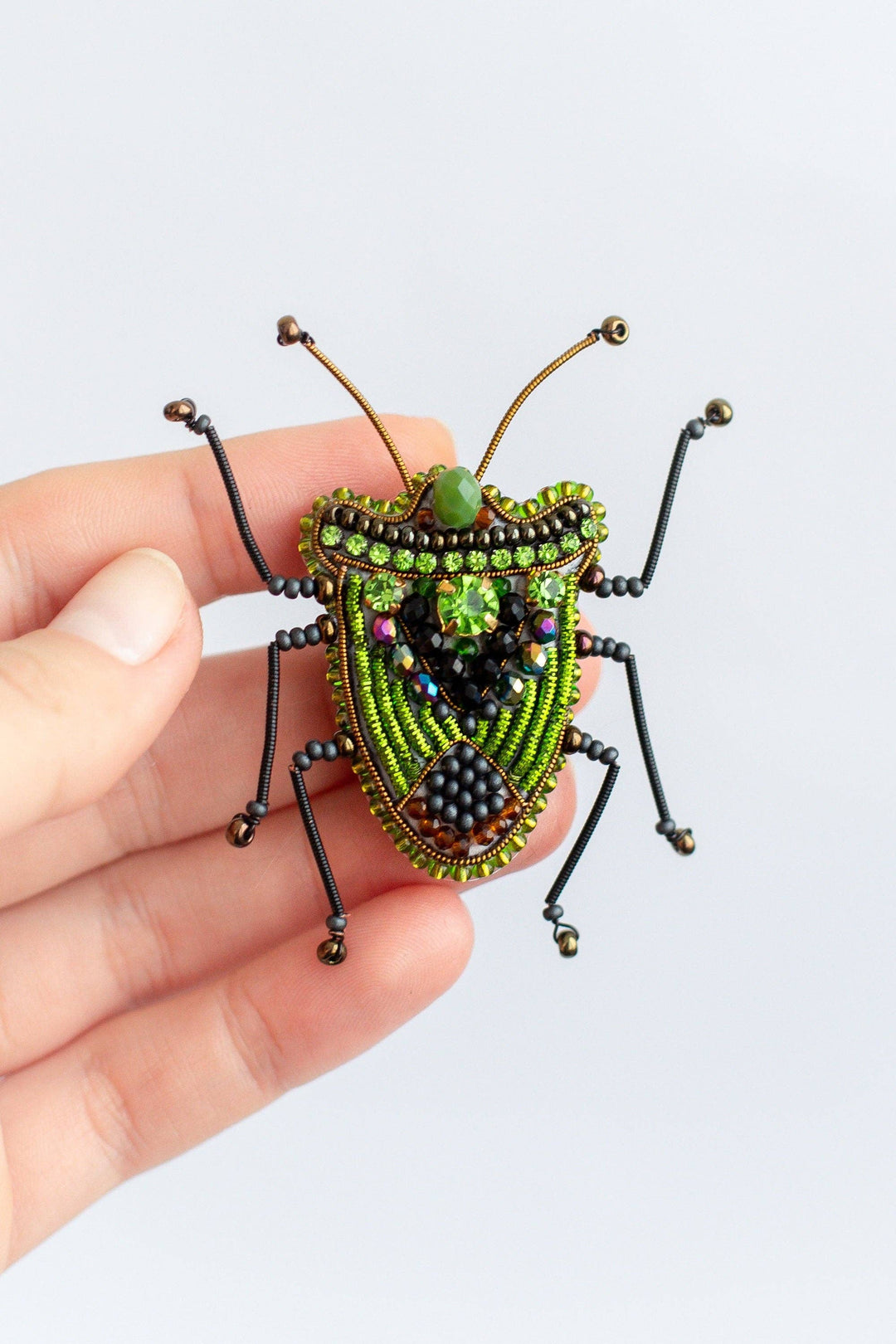 Set of 4 Bead Embroidery Kit: DIY Insect Brooches