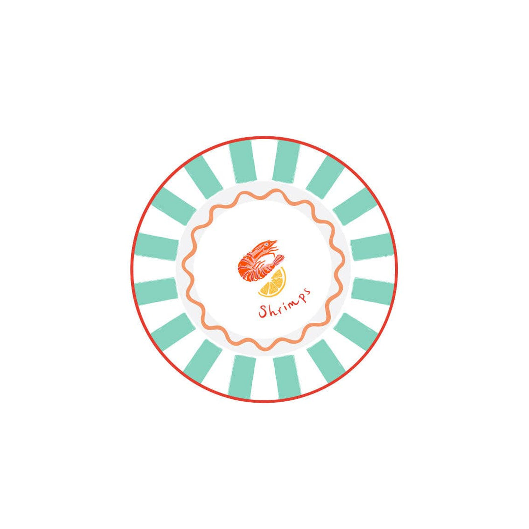 Shrimp Enamel Plate - 25cm | Kitchenware |