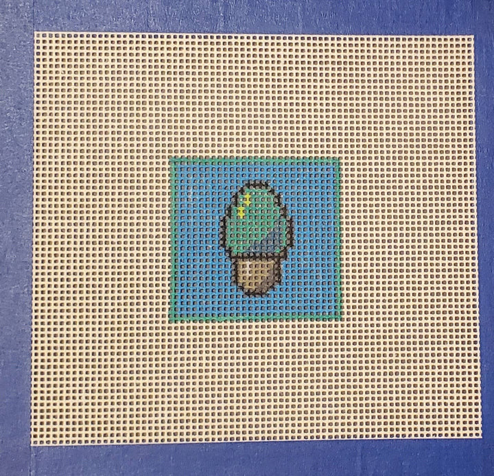 Christmas bulb mini needlepoint hand painted canvas