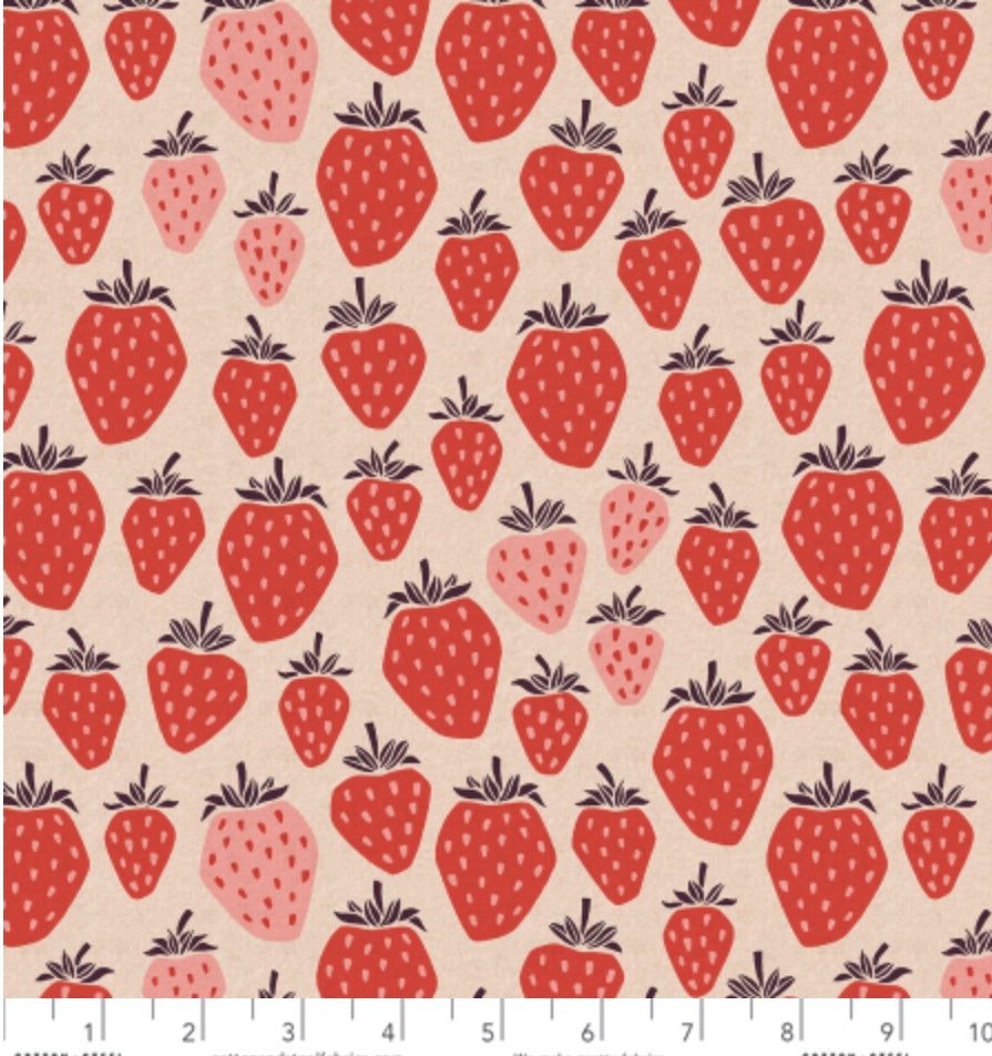 Under the Apple Tree CANVAS by the 1/4 Yard - True Red