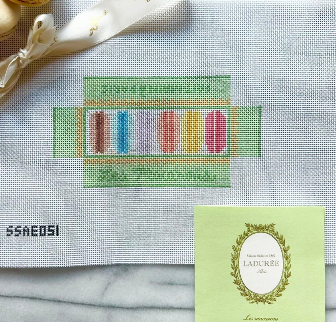 3D Macaron Box Needlepoint Canvas