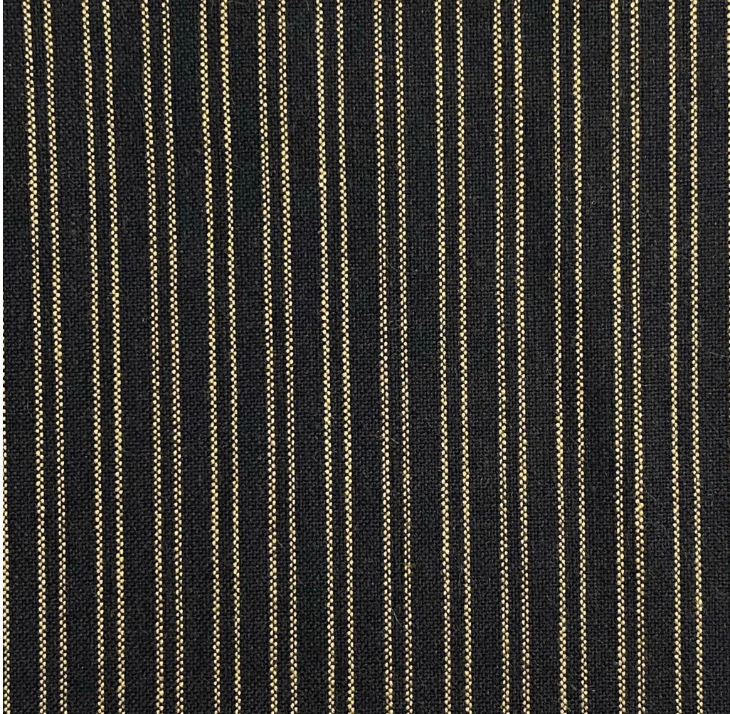 Heritage Woven Cotton by the 1/4 Yard - Black Pinstripe