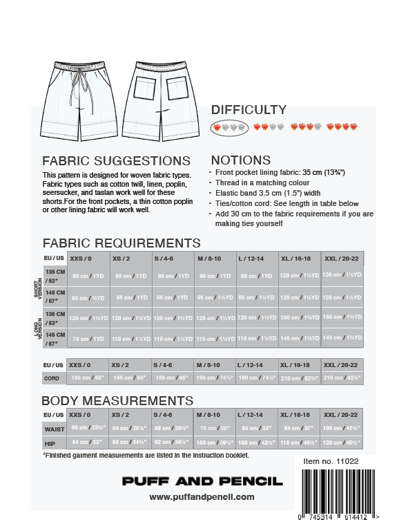 Breezy Shorts Pattern