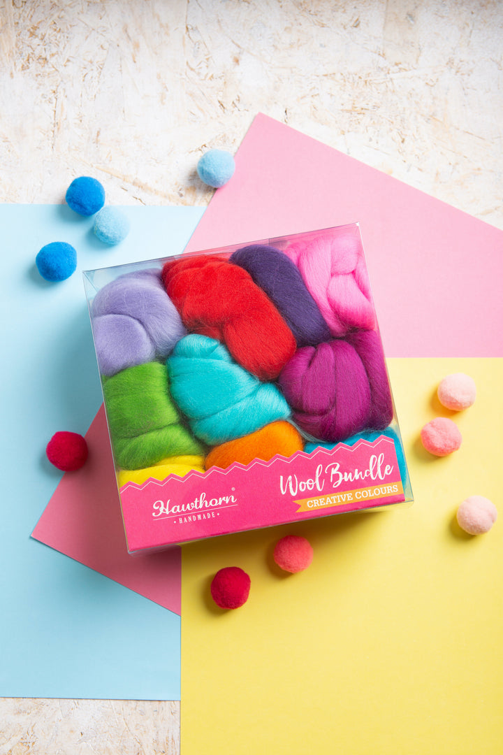 Brights Bundle Wool Roving