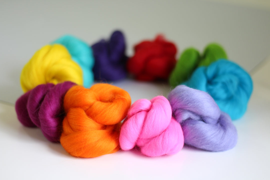 Brights Bundle Wool Roving