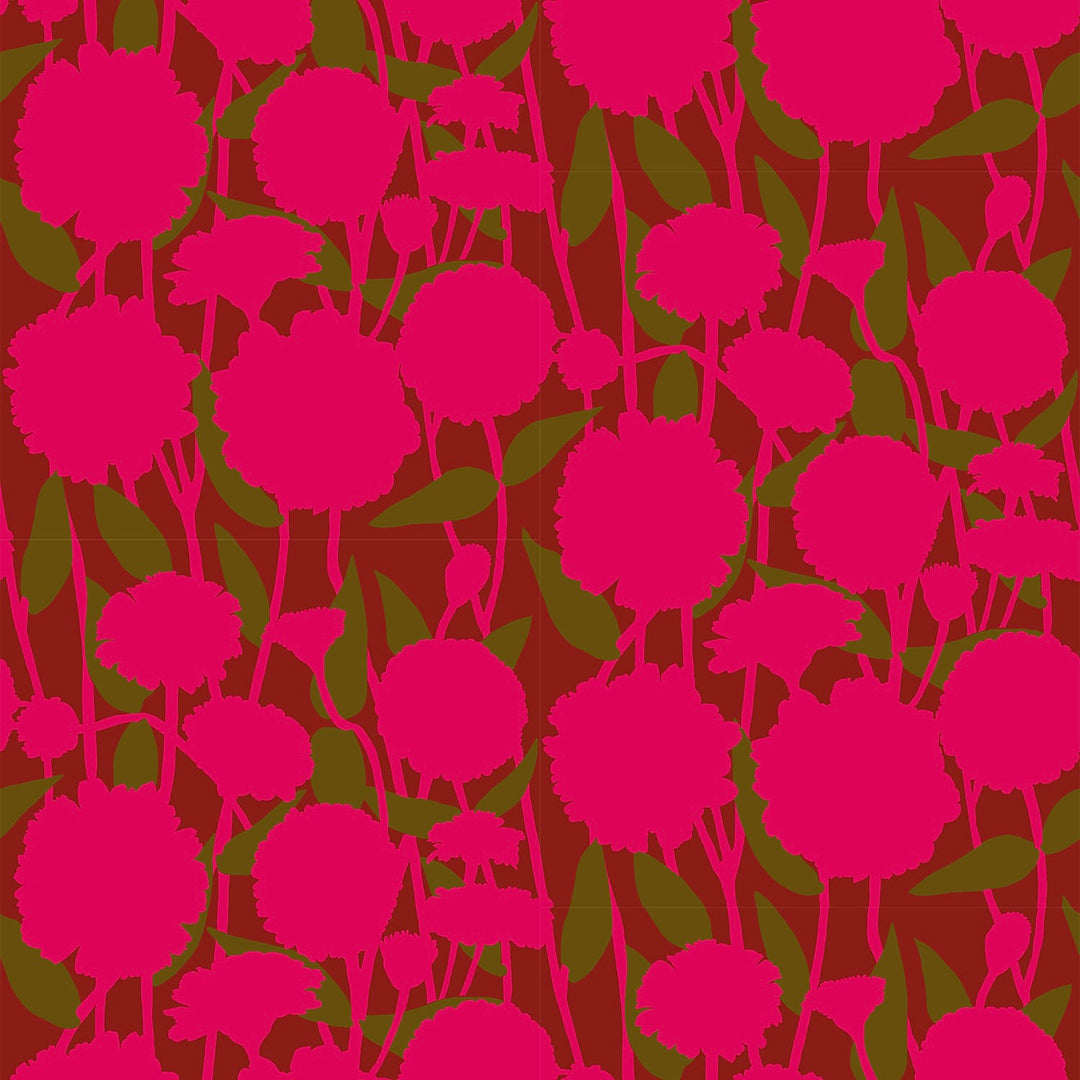 Silhouette by the 1/4 Yard - Berry