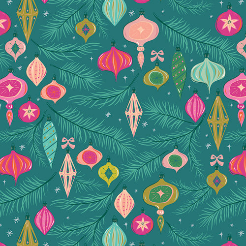 Christmas in Color by the 1/4 Yard - Jingle All the Way Spruce