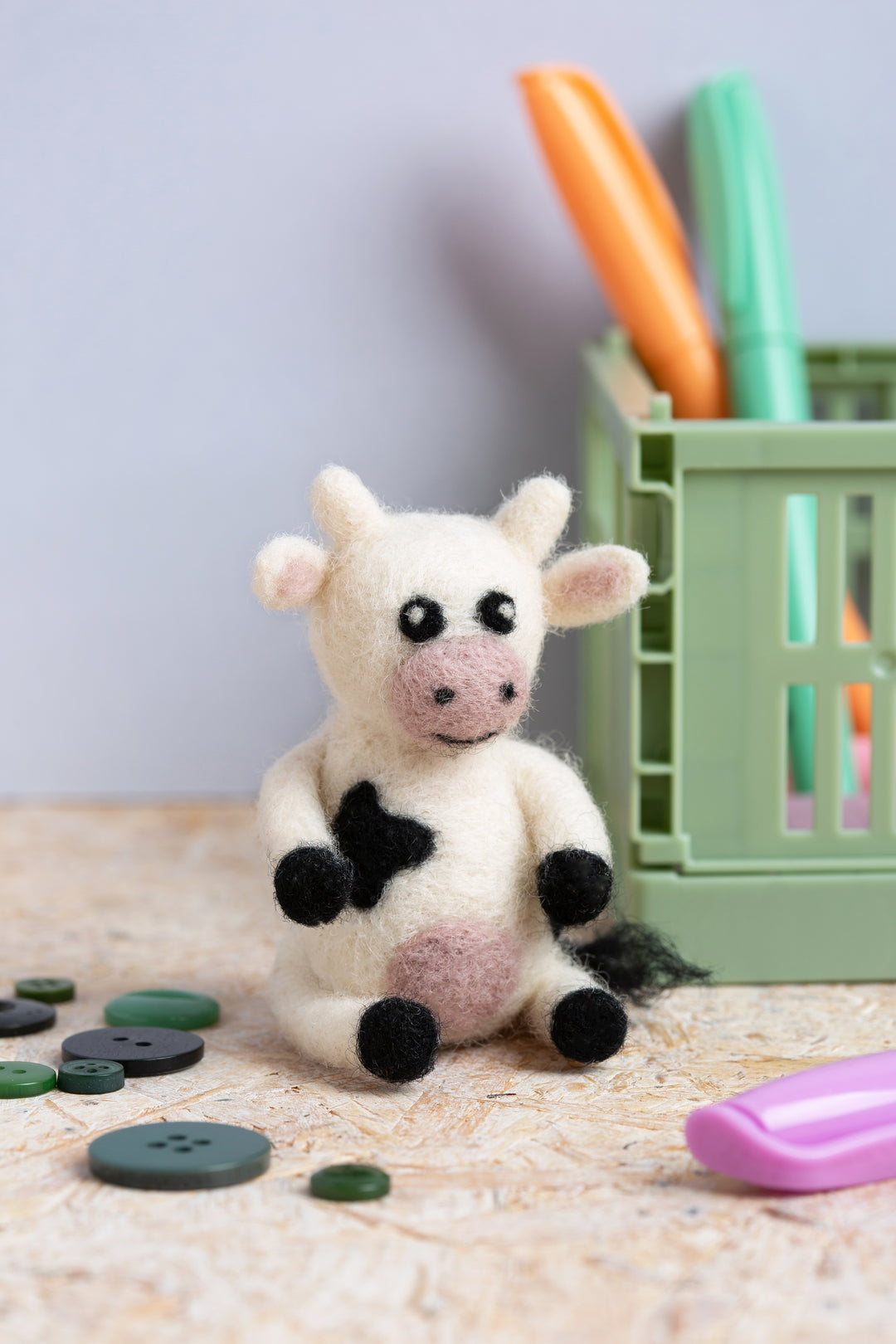 Cow Mini Needle Felting Kit