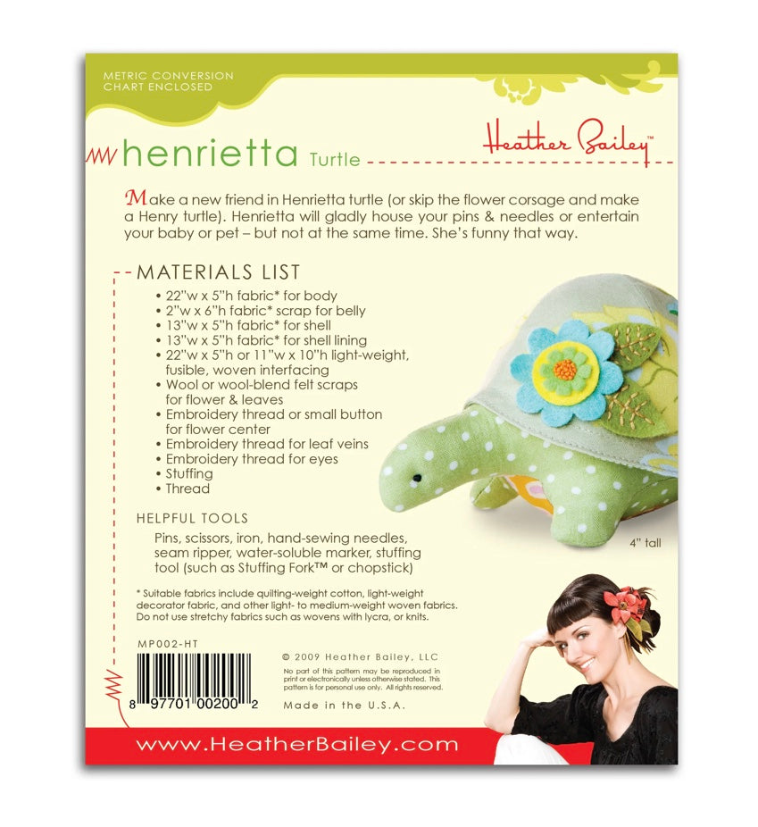 Henrietta Turtle Mini Pattern