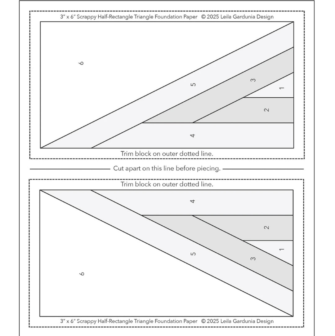 Scrappy Half-Rectangle FPP Pad