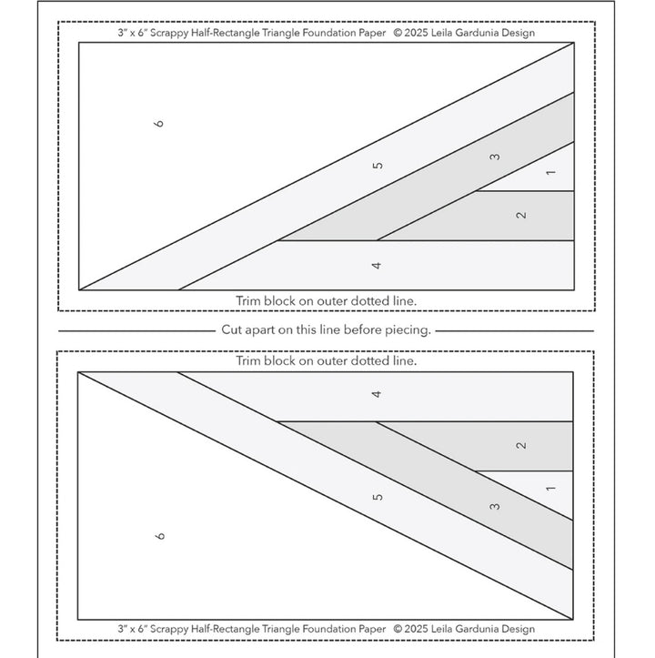 Scrappy Half-Rectangle FPP Pad